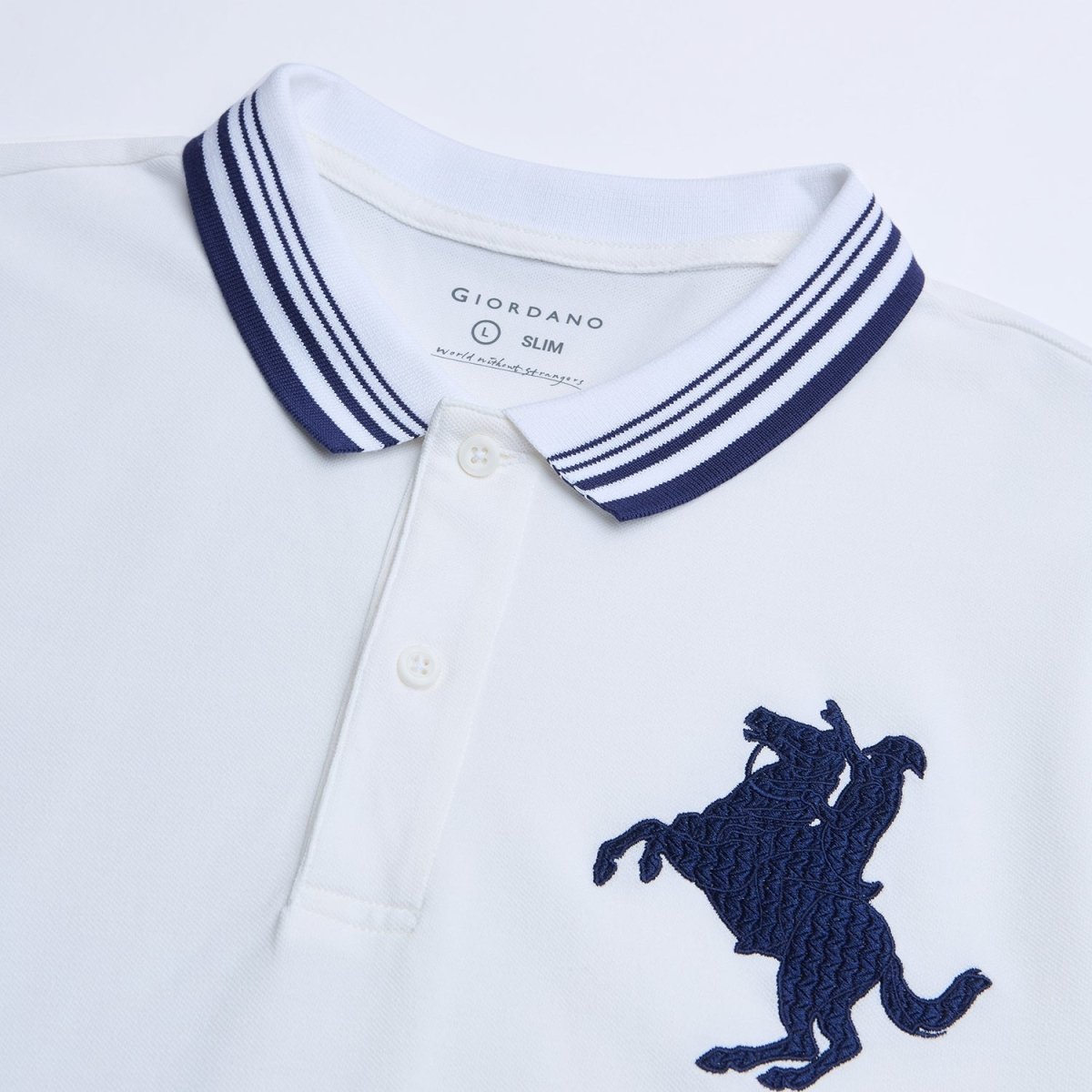 Men's Slim Cotton Lycra Napoleon Polo