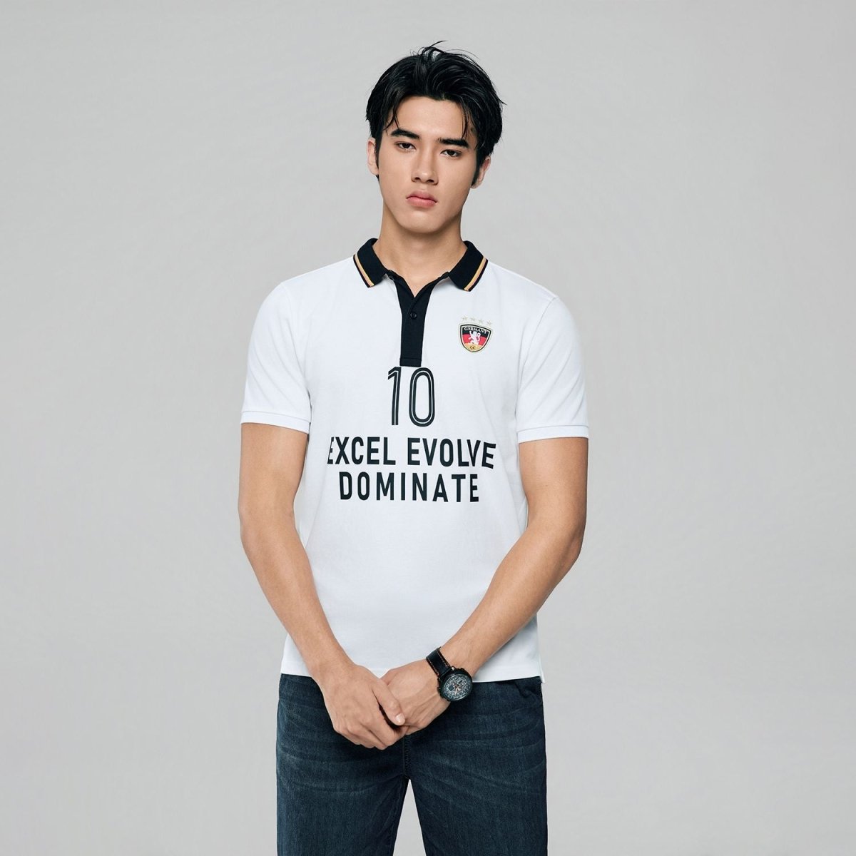 Men Slim Cotton Lycra World Cup Polo