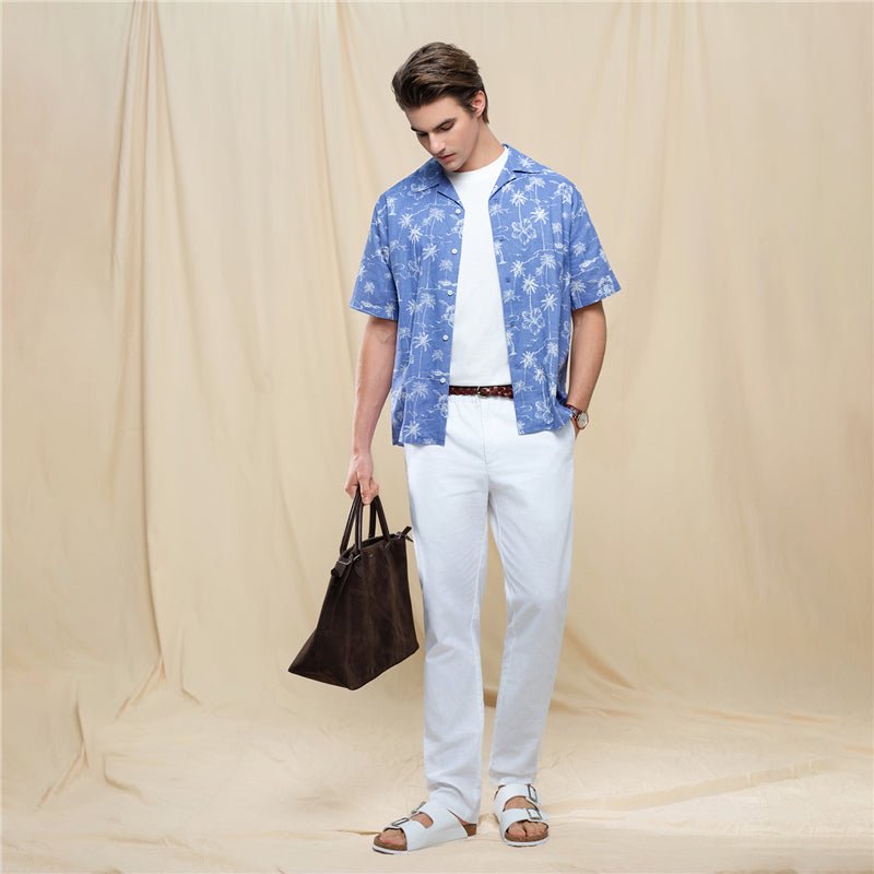 Men's Slim Taper Linen Cotton Khakis