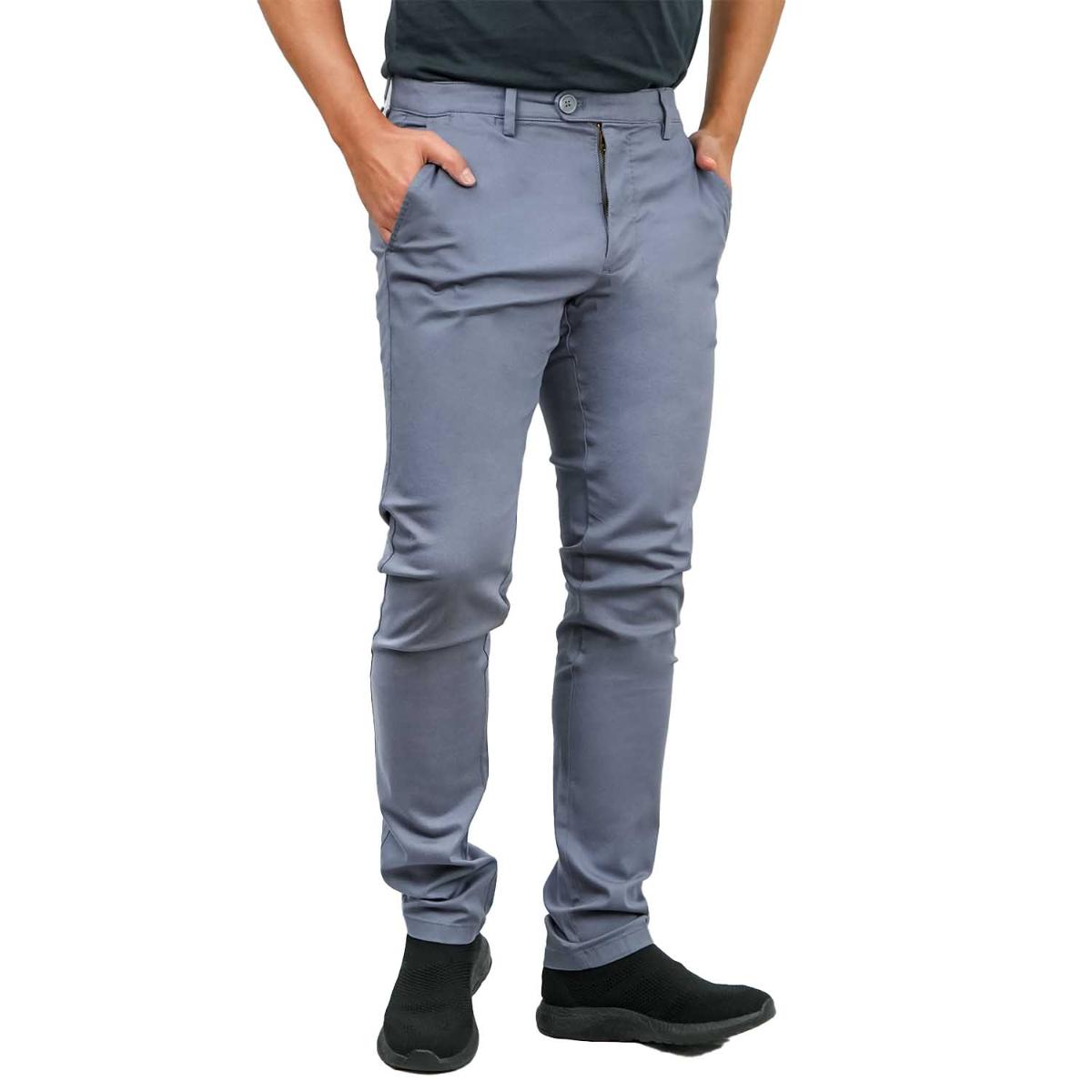 Men's Low Rise Slim Fit Cotton Twill Khakis