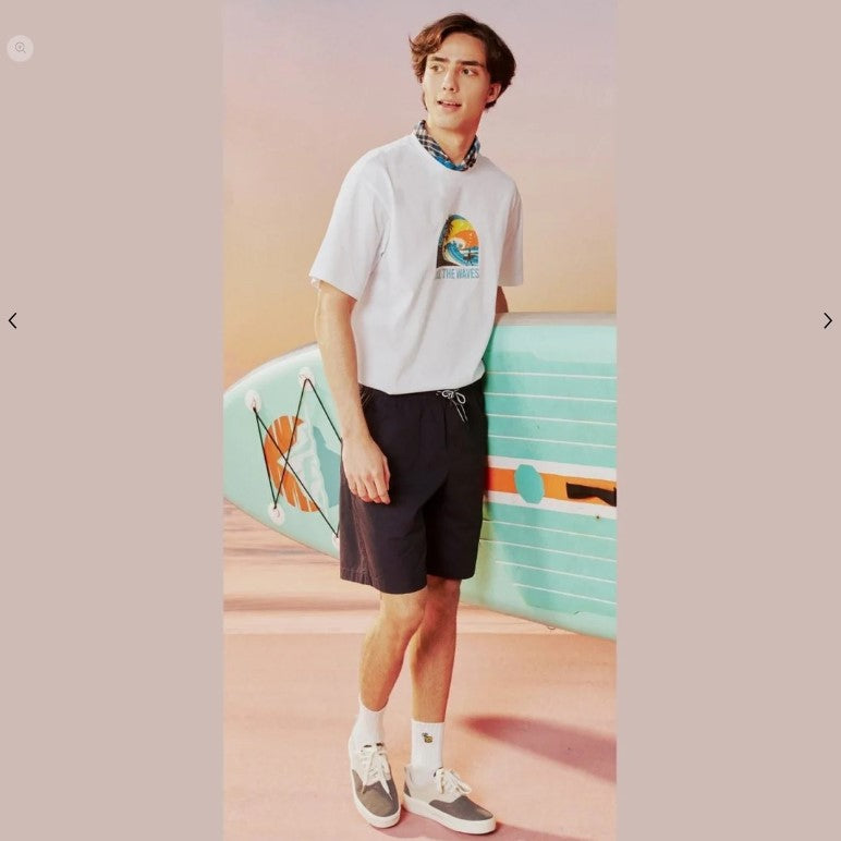 Men's Wave Print Jersey Print Tee