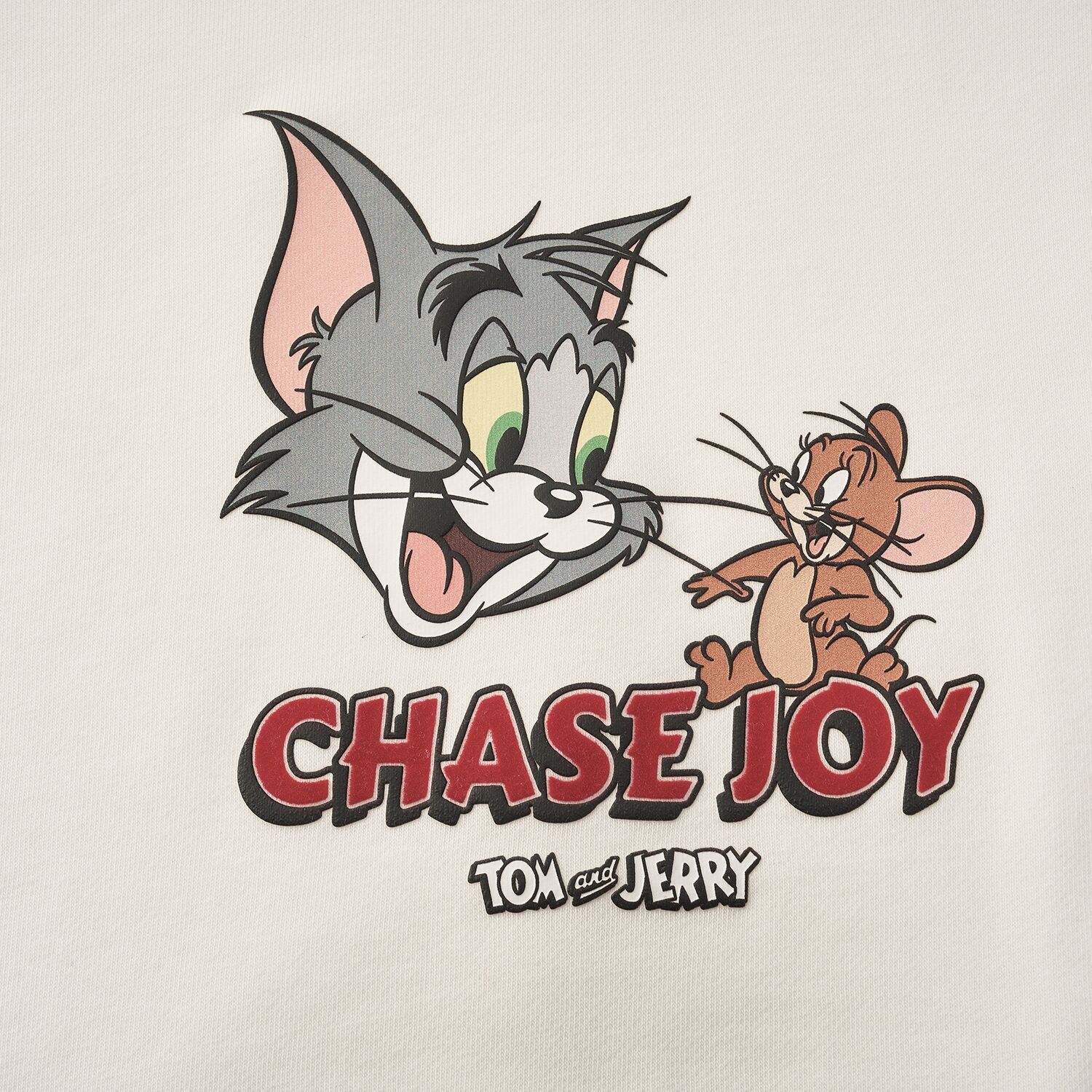 Men's Relaxed Fit Long Sleeve Tom & Jerry French Terry Sweatshirt
