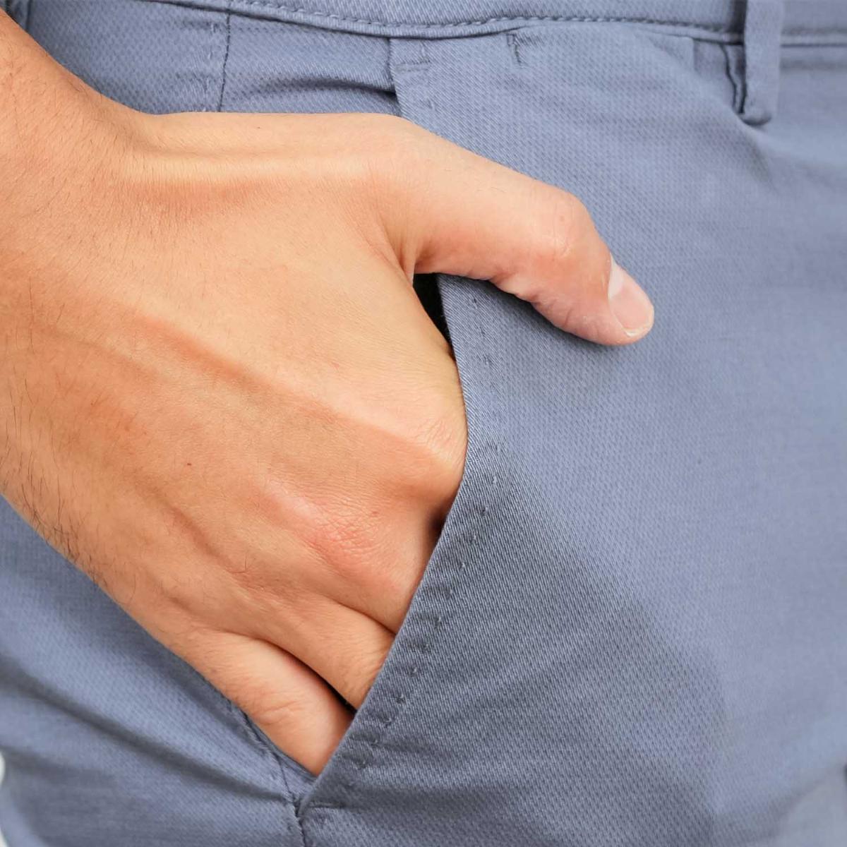 Men's Low Rise Slim Fit Cotton Twill Khakis