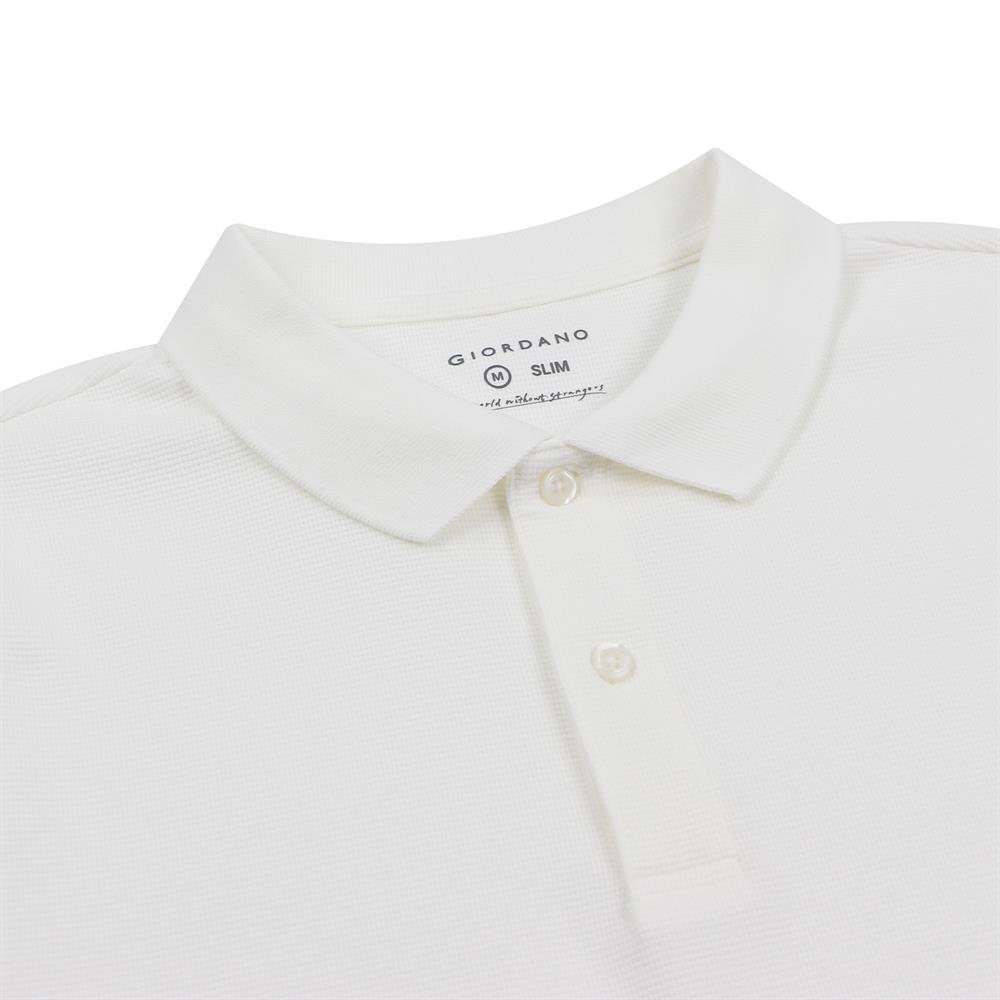 Men's Slim Waffle Knit Premium Polo