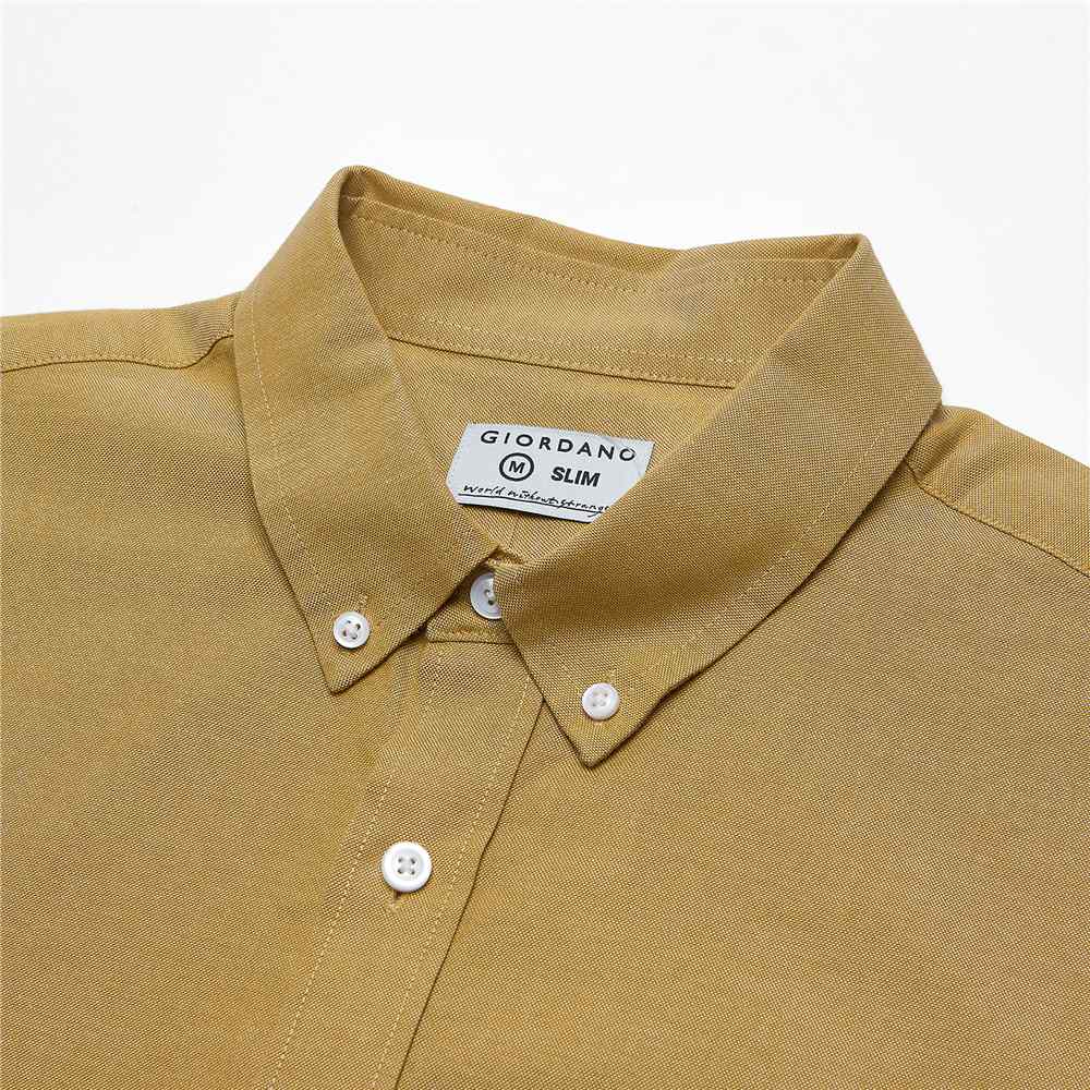 Men's Cotton Slim Oxford Shirt With Embroidery
