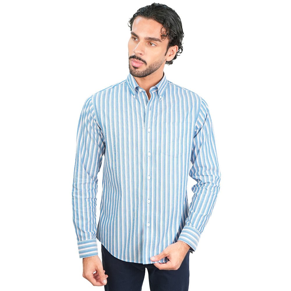 Men’s Cotton Oxford Wrinkle Free Long-Sleeve Shirt