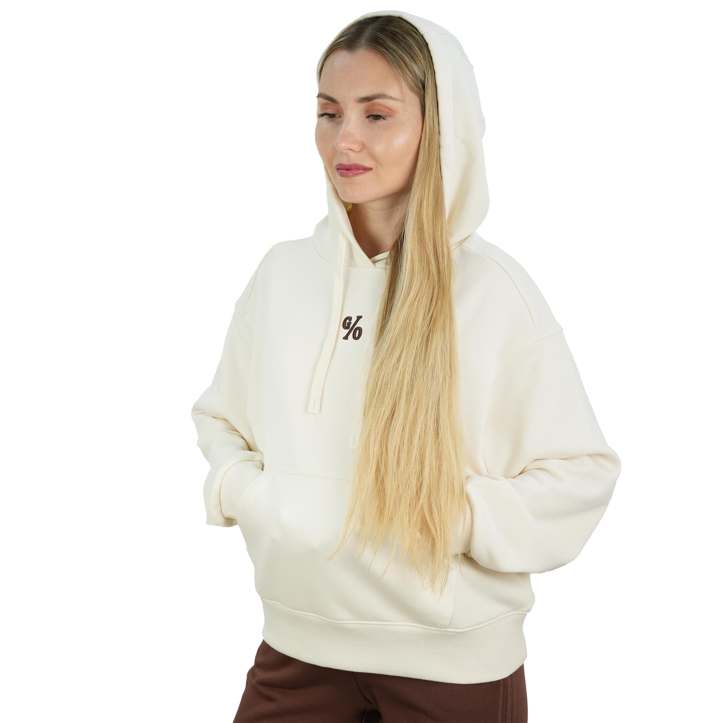 Women’s Loose Fit French Terry Hoodie With Embroidery