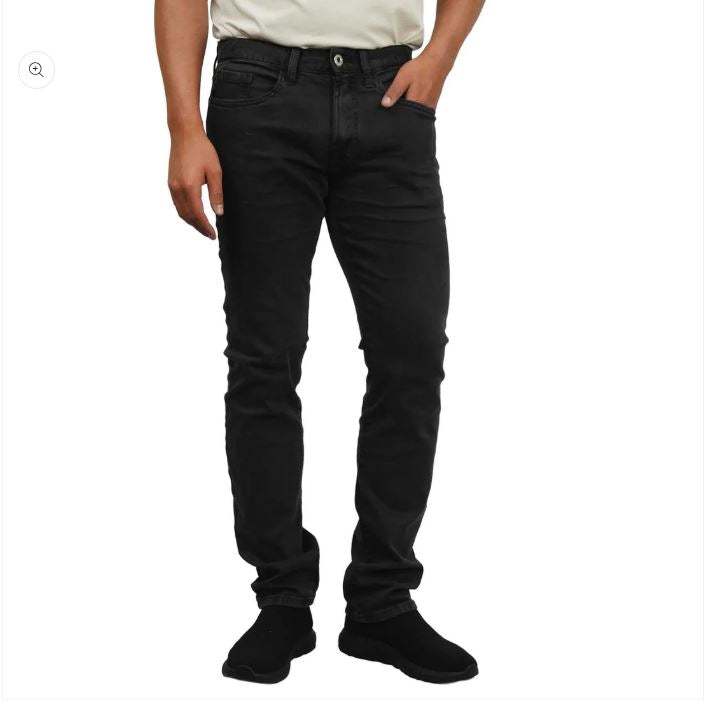 Men’s Stretch Denim Low Rise Skinny Tapered Jeans (180° Expandable Waistband)