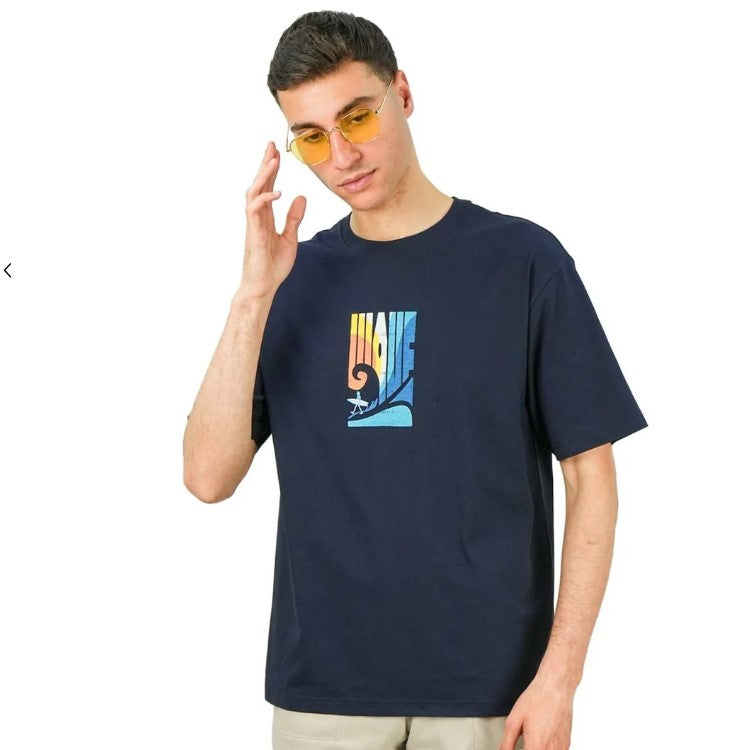 Men's Wave Print Jersey Print Tee