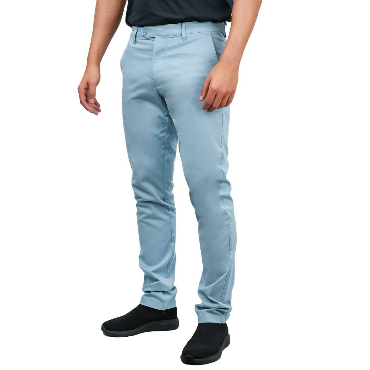 Men's Low Rise Slim Fit Cotton Twill Khakis