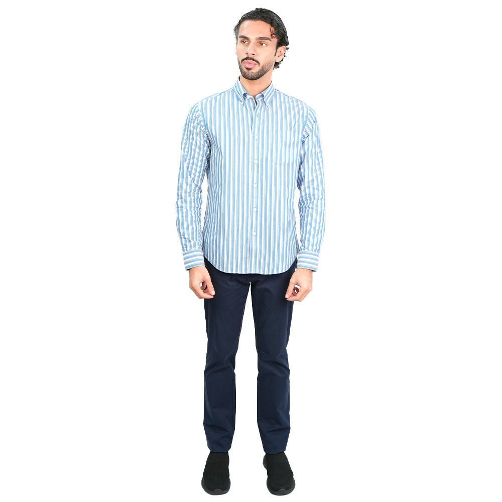 Men’s Cotton Oxford Wrinkle Free Long-Sleeve Shirt