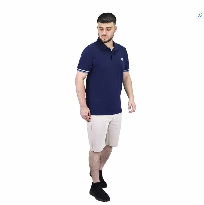 Men's Performance Slim Fit Lion Embroidery Solid Polo