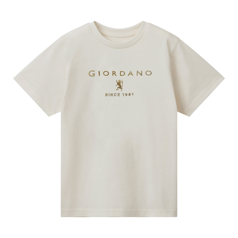 Kid's Regular Fit Cotton Crew Neck Printed Tee
