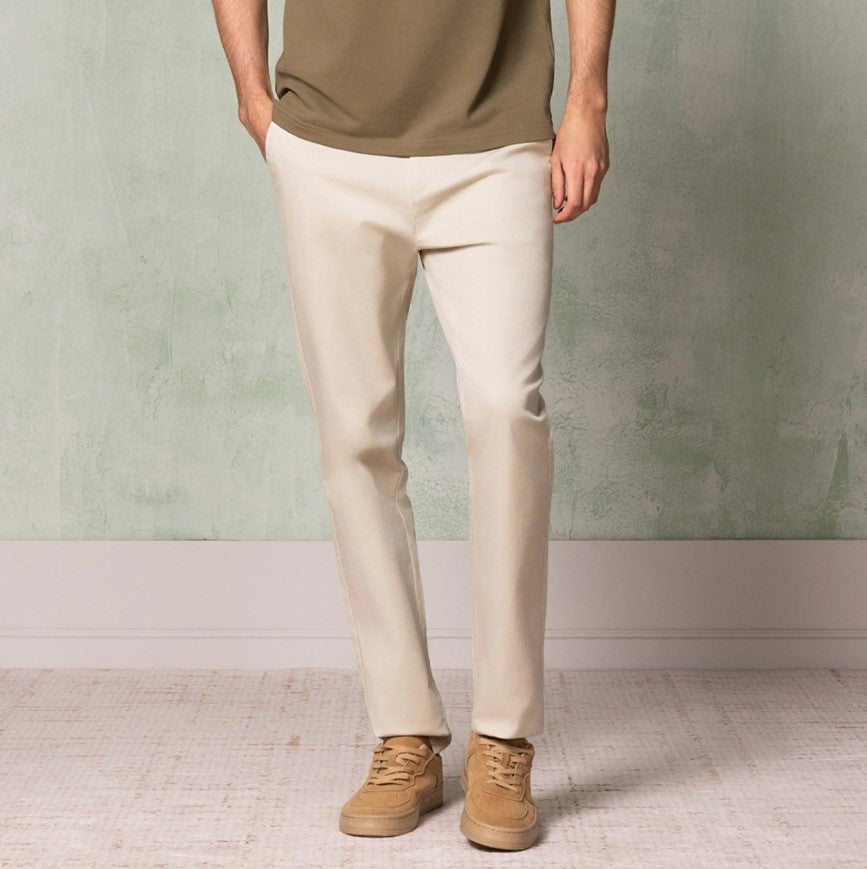 Cotton/Spandex Twill Mid Rise Regular Triple 2.0   Khaki