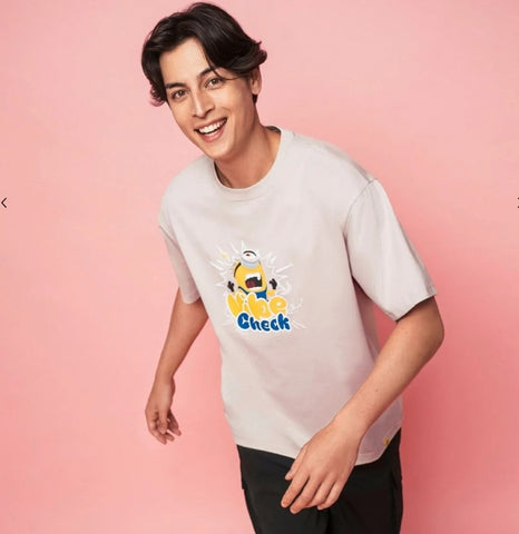 Men’s Relaxed Fit Cotton-Poly Crew Neck Print Tee | Minion Collection