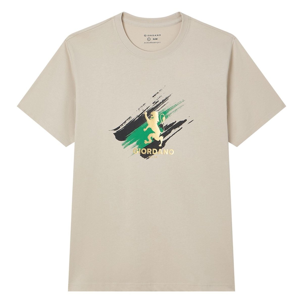 Men's Slim Fit Lion Graphic Tee