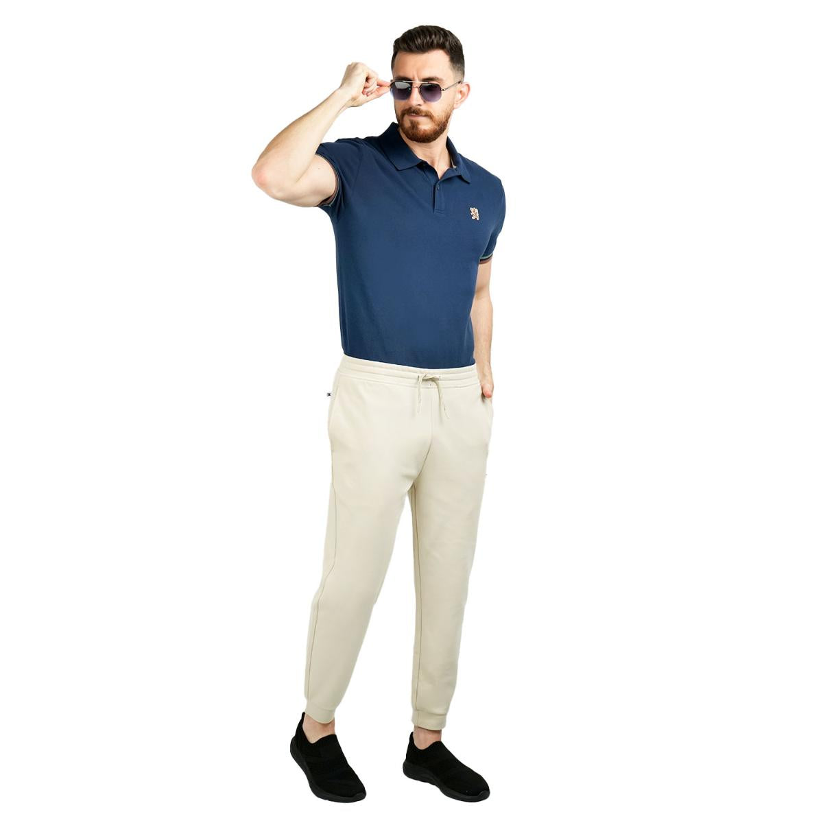 Men's Joggers Cotton/Polyester/Spandex Interlock Slim Tpril Pocket Jogger