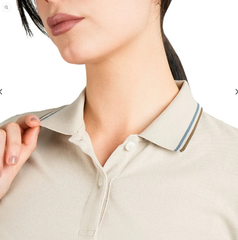 Woman Cotton/Lycra Pique Flat Kint Color Short Sleeve Clase Slim Solid Polo