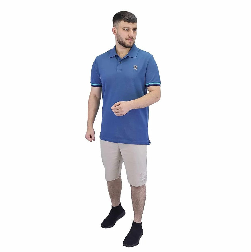 Men's Performance Slim Fit Lion Embroidery Solid Polo