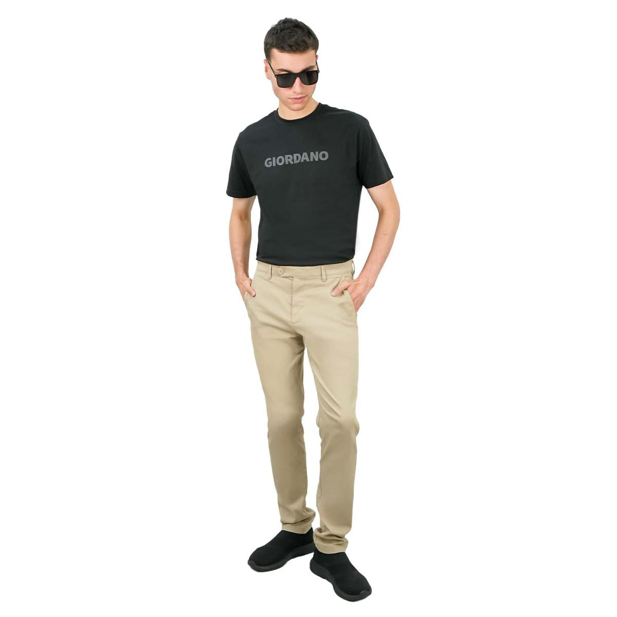 Men's Low Rise Slim Fit Cotton Twill Khakis