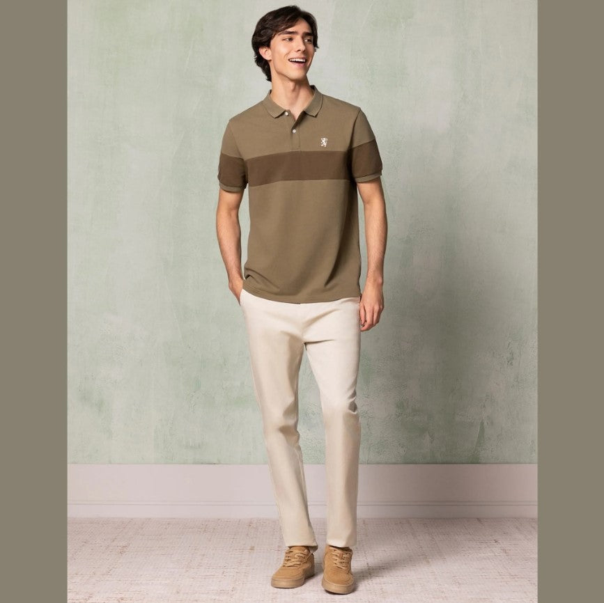 Cotton/Spandex Twill Mid Rise Regular Triple 2.0   Khaki