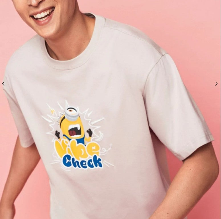 Men’s Relaxed Fit Cotton-Poly Crew Neck Print Tee | Minion Collection