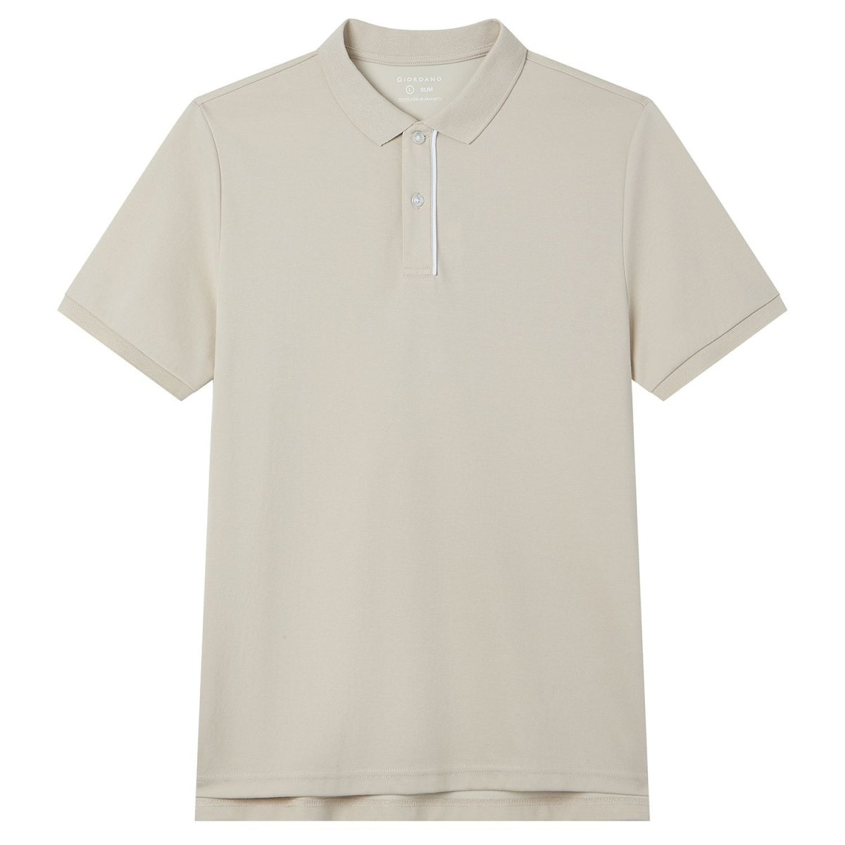 Men's Slim Fit Cool Touch Cotton Nylon Pique Flat Knit Collar Solid Polo