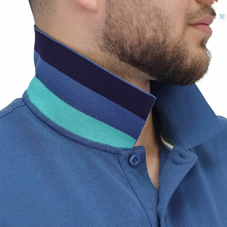 Men's Performance Slim Fit Lion Embroidery Solid Polo