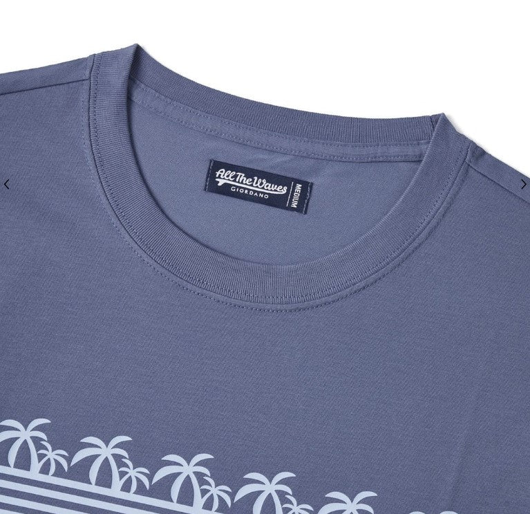 Men's Wave Print Jersey Print Tee