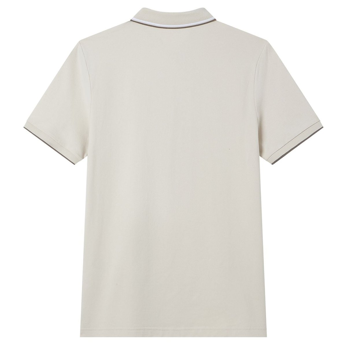 Men's Slim Pique Cotton Lycra Solid Polo with Flat Knit Collar