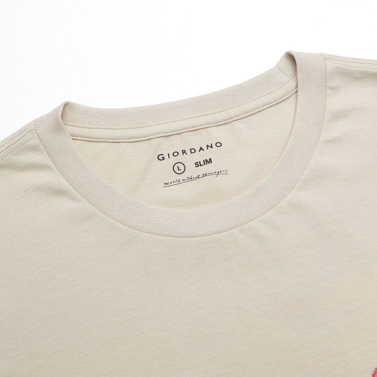Men Slim World Without Strangers Print Tee