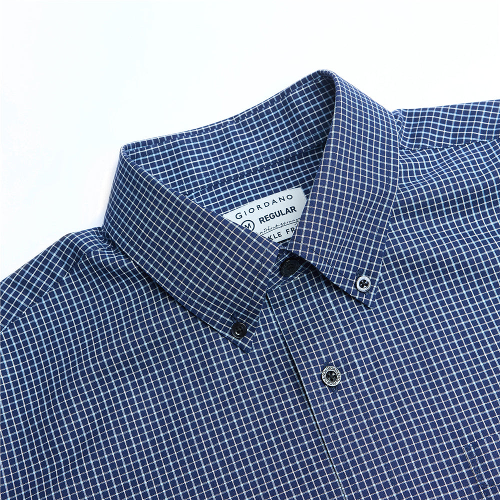 Men’s Cotton Oxford Wrinkle Free Long-Sleeve Shirt