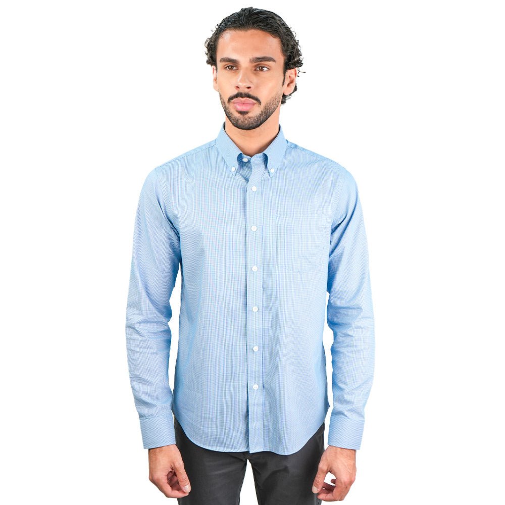 Men’s Cotton Oxford Wrinkle Free Long-Sleeve Shirt