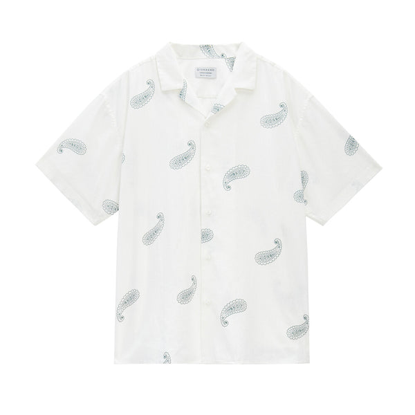 Men's Linen Cotton Short Sleeve Relax Shirt