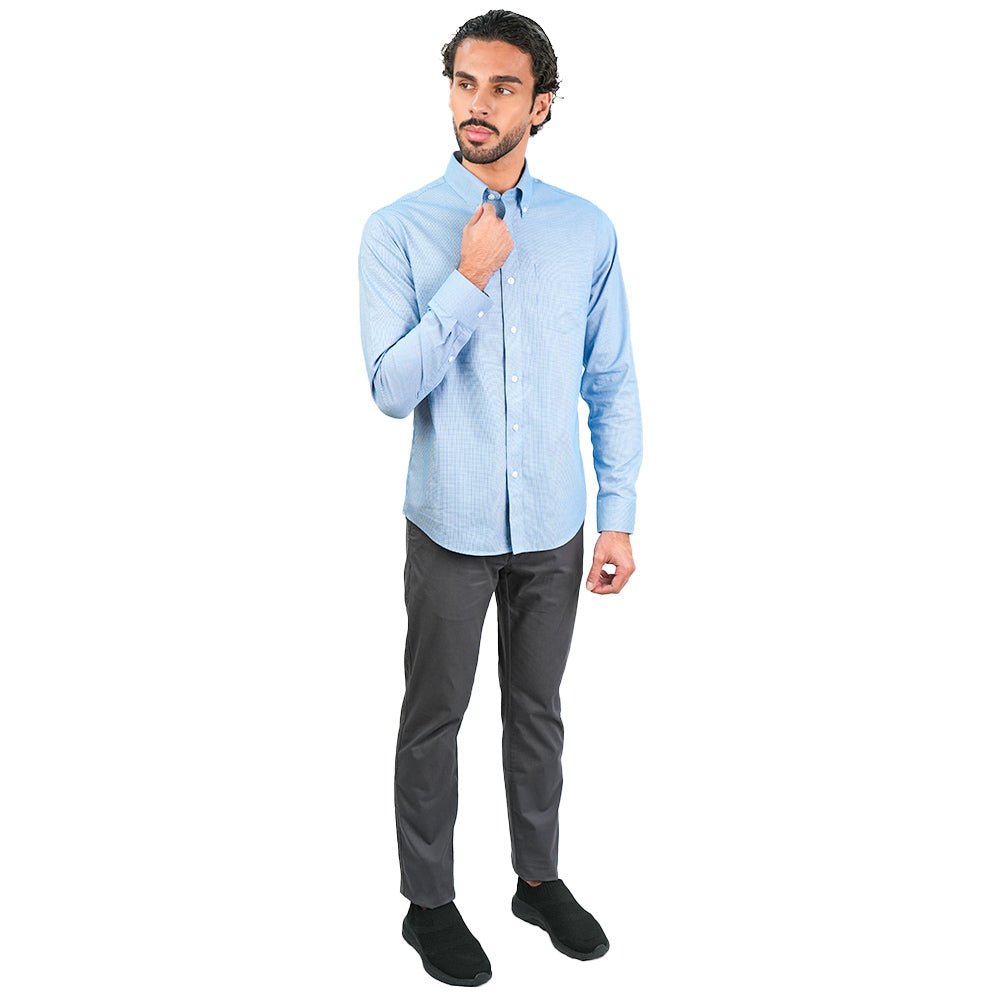 Men’s Cotton Oxford Wrinkle Free Long-Sleeve Shirt