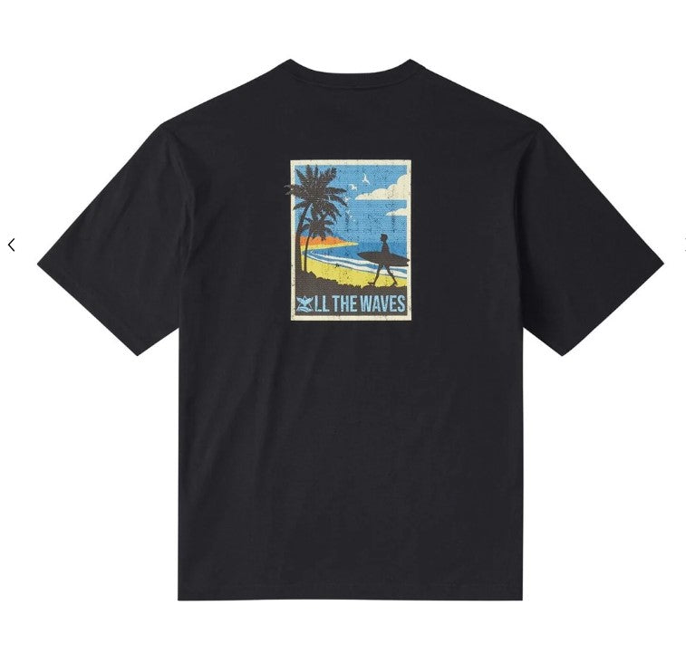 Men's Wave Print Jersey Print Tee