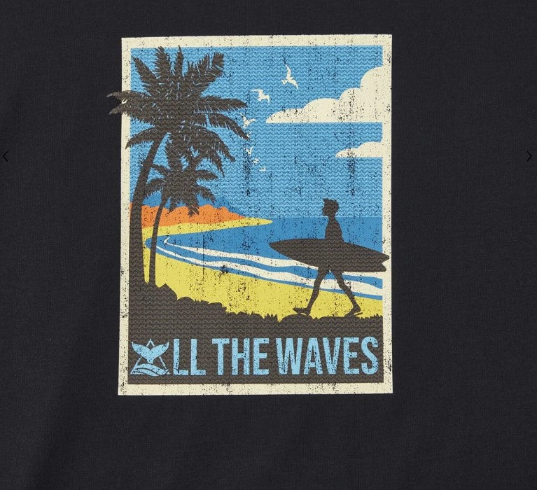 Men's Wave Print Jersey Print Tee