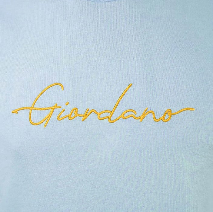 Men's Cotton Crewneck Tee With Signature Print