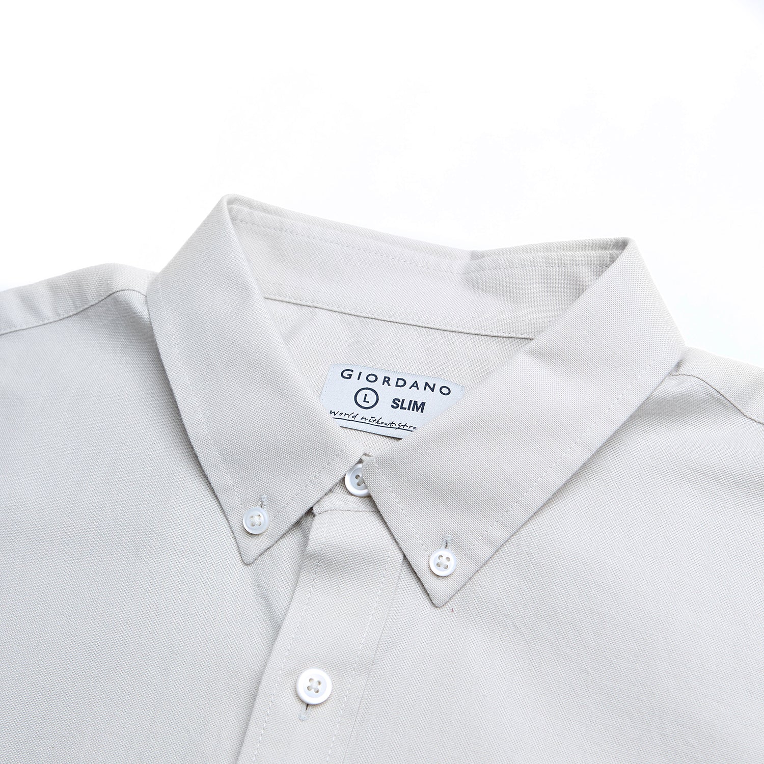 Men's Cotton Slim Oxford Shirt With Embroidery