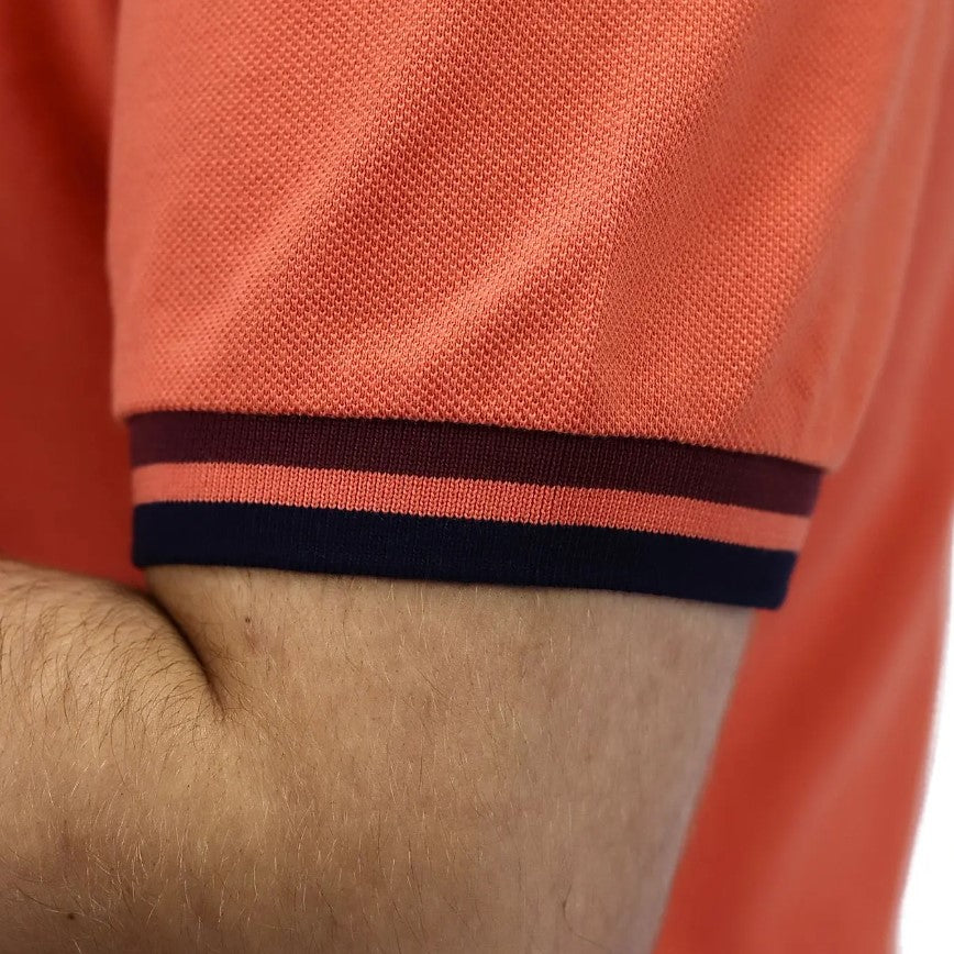 Men's Performance Slim Fit Lion Embroidery Solid Polo