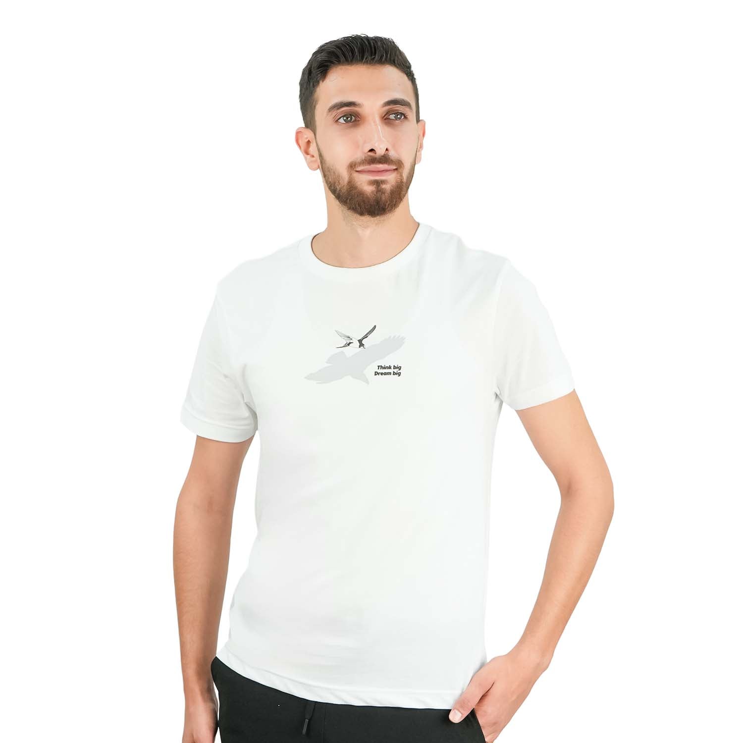 تي شيرت رجالي من القطن الجيرسي المطبوع