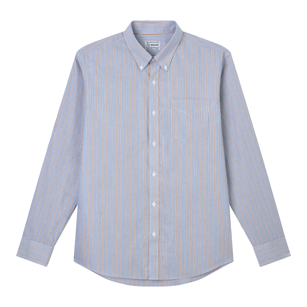 Men’s Cotton Oxford Wrinkle Free Long-Sleeve Shirt