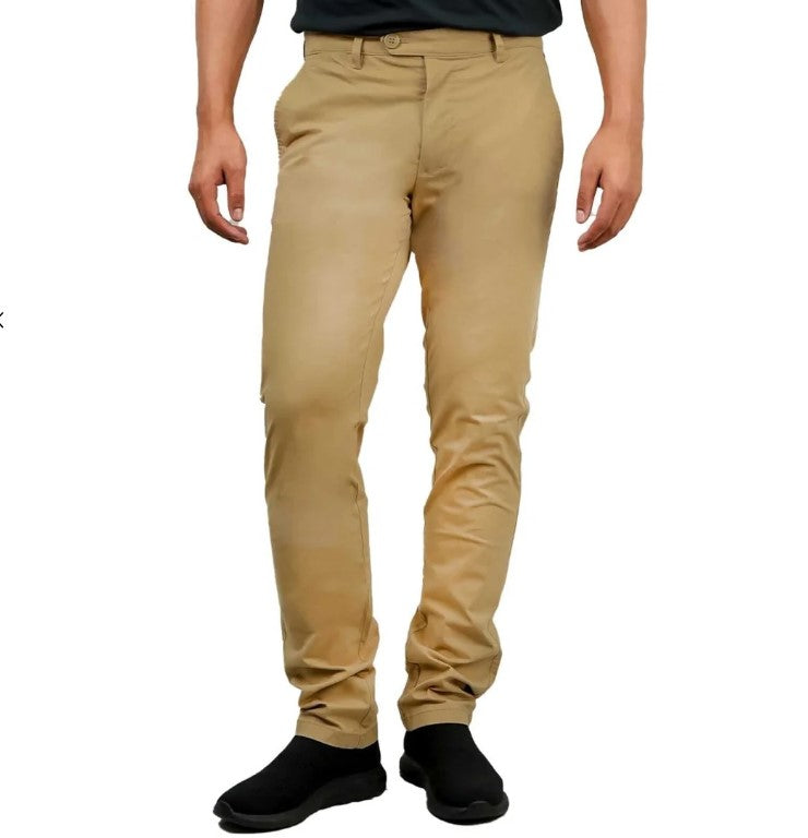 Men's Cotton Spandex Twill Slim Fit Khakis