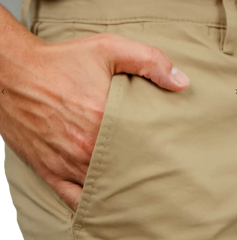 Men's Cotton Spandex Twill Slim Fit Khakis