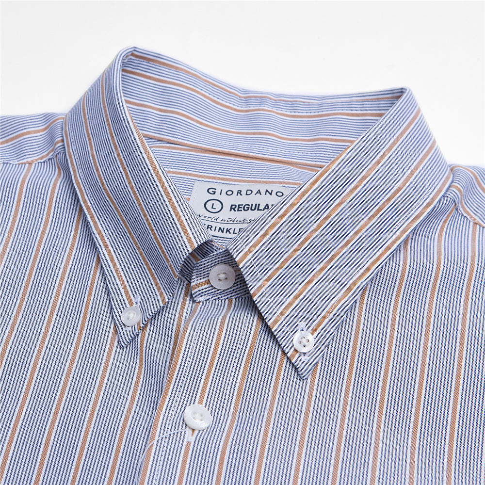 Men’s Cotton Oxford Wrinkle Free Long-Sleeve Shirt