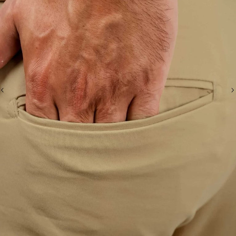 Men's Cotton Spandex Twill Slim Fit Khakis