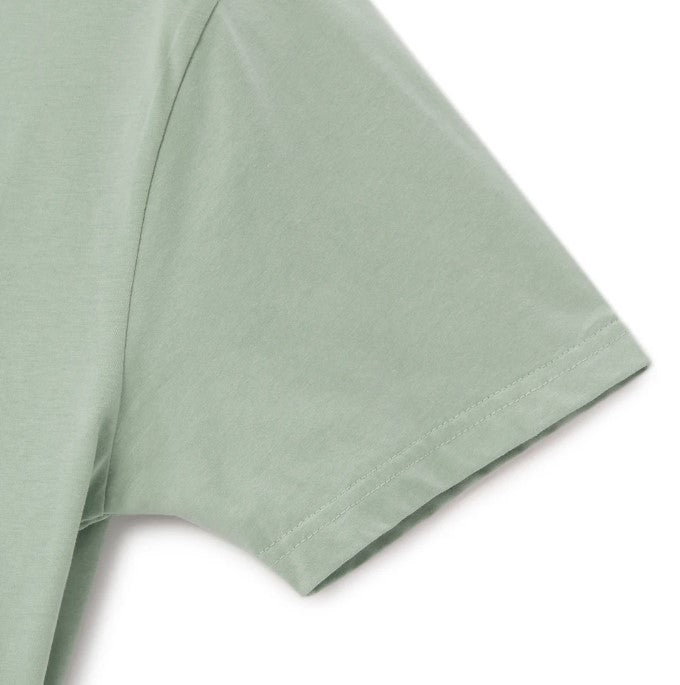 تي شيرت قطني جيرسي بطبعة نحيفة وأكمام قصيرة ورقبة دائرية