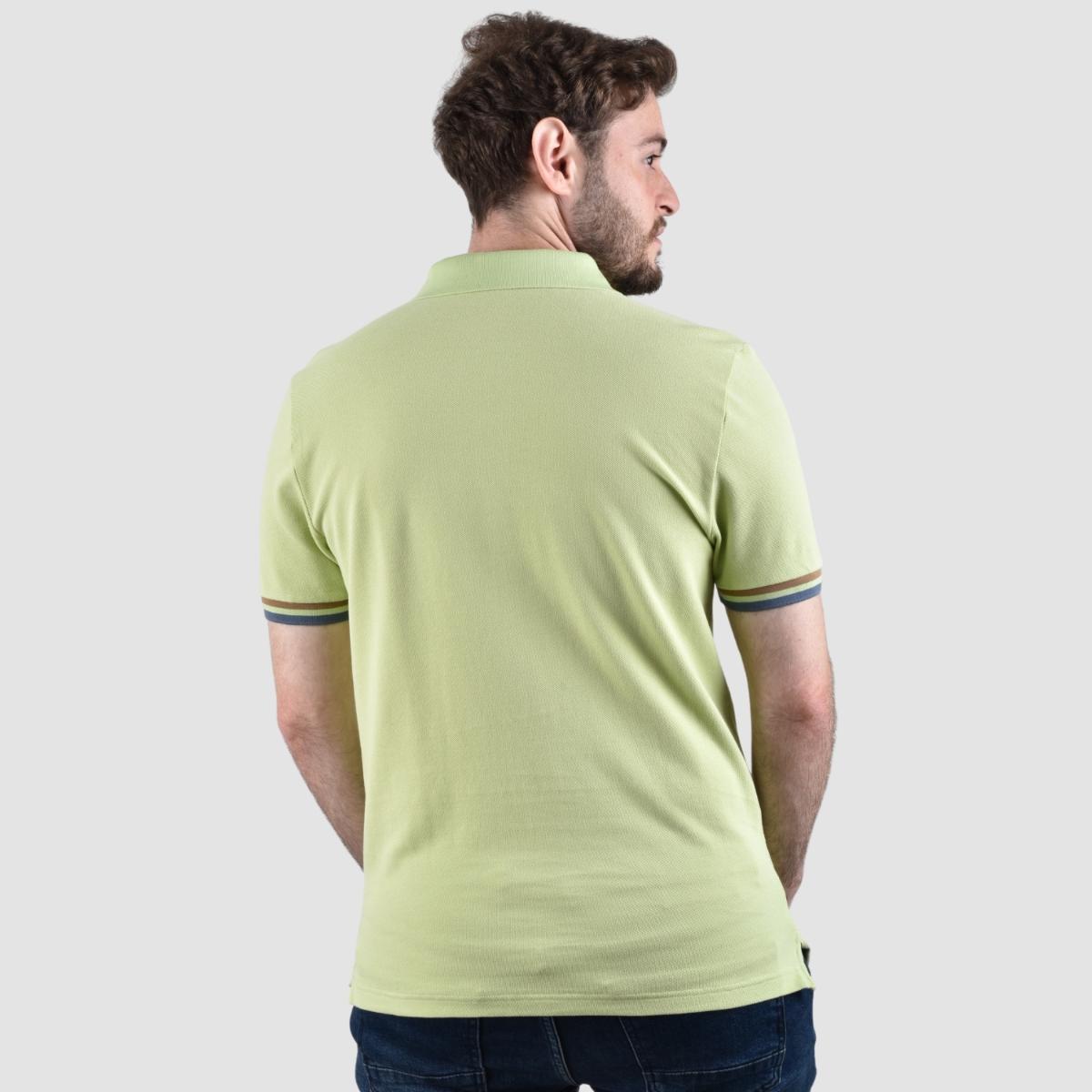 Men's Performance Slim Fit Lion Embroidery Solid Polo