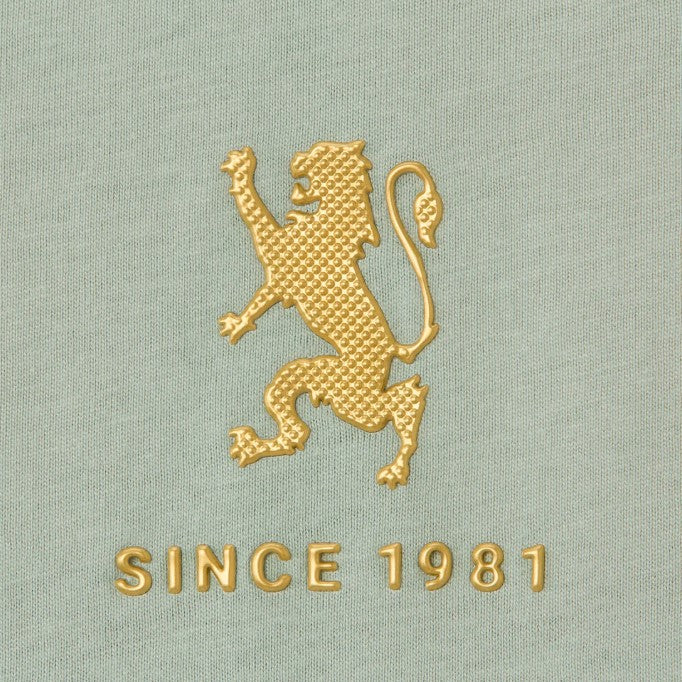 تي شيرت قطني جيرسي بطبعة نحيفة وأكمام قصيرة ورقبة دائرية