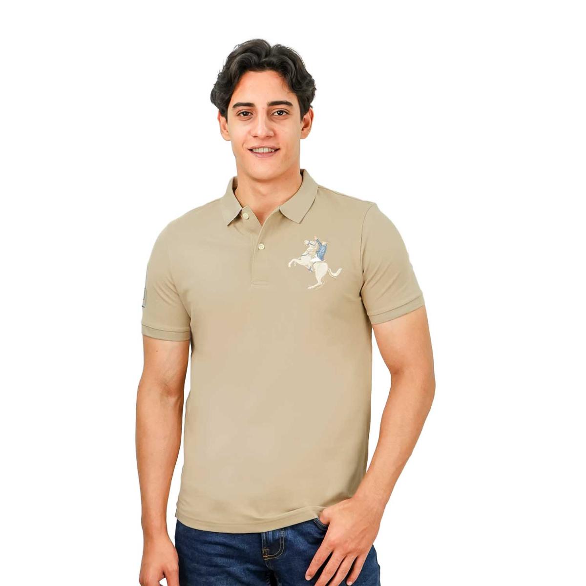 Men's Slim Fit Cotton Short Sleeve Napoleon Polo